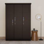 MDF 3 DOOR WARDROBE (WALNUT)